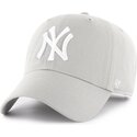 bone-curvo-cinza-claro-ajustavel-clean-up-no-loop-label-da-new-york-yankees-mlb-da-47-brand