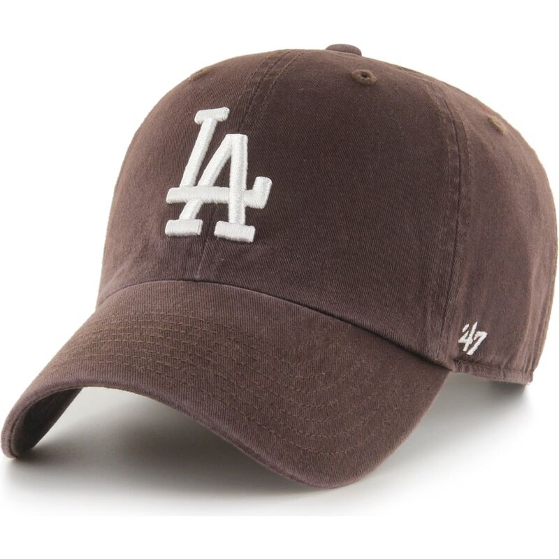 bone-curvo-castanho-ajustavel-clean-up-no-loop-label-da-los-angeles-dodgers-mlb-da-47-brand