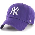 bone-curvo-violeta-ajustavel-clean-up-no-loop-label-da-new-york-yankees-mlb-da-47-brand