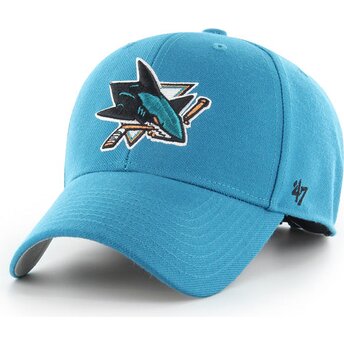 Boné curvo azul ajustável MVP Dark Teal da San Jose Sharks NHL da 47 Brand