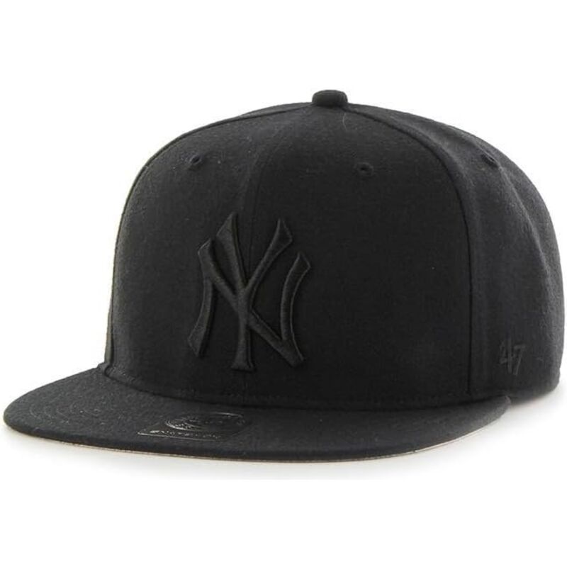 bone-plano-preto-snapback-com-logo-preto-captain-no-shot-da-new-york-yankees-mlb-da-47-brand bone-plano-preto-snapback-com-logo-preto-captain-no-shot-da-new-york-yankees-mlb-da-47-brand