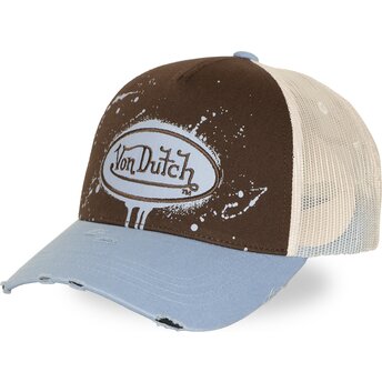 Boné trucker castanho e azul TAG04 da Von Dutch
