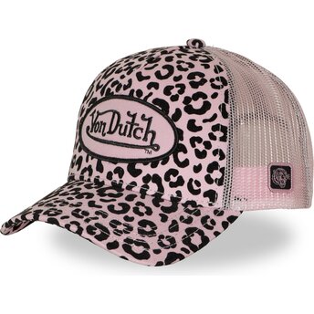 Boné trucker leopardo e rosa VERLE da Von Dutch