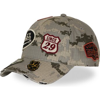 Boné curvo camuflagem snapback KAMO03 da Von Dutch