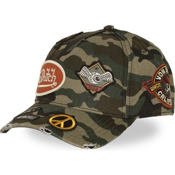 Boné curvo camuflagem snapback KAMO01 da Von Dutch