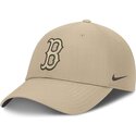 bone-curvo-bege-ajustavel-com-logo-bege-club-structured-uv-poly-ripstop-da-boston-red-sox-mlb-da-nike