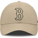 bone-curvo-bege-ajustavel-com-logo-bege-club-structured-uv-poly-ripstop-da-boston-red-sox-mlb-da-nike