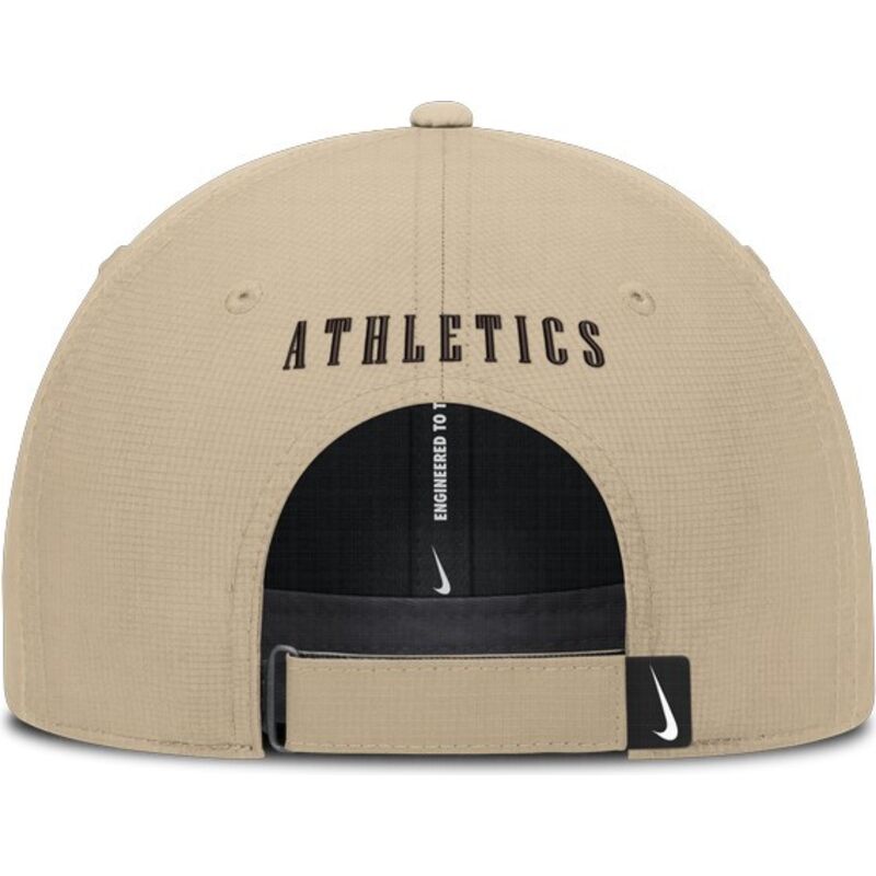 bone-curvo-bege-ajustavel-com-logo-castanho-structured-uv-poly-ripstop-da-oakland-athletics-mlb-da-nike bone-curvo-bege-ajustavel-com-logo-castanho-structured-uv-poly-ripstop-da-oakland-athletics-mlb-da-nike