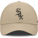 bone-curvo-bege-ajustavel-com-logo-castanho-club-structured-uv-poly-ripstop-da-chicago-white-sox-mlb-da-nike