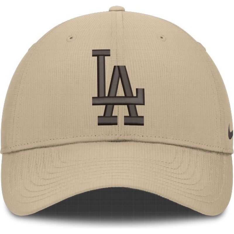 bone-curvo-bege-ajustavel-com-logo-castanho-club-structured-uv-poly-ripstop-da-los-angeles-dodgers-mlb-da-nike bone-curvo-bege-ajustavel-com-logo-castanho-club-structured-uv-poly-ripstop-da-los-angeles-dodgers-mlb-da-nike