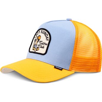 Boné trucker azul e amarelo HFT Skaterboy da Djinns