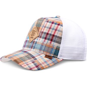 Boné trucker multicolor HFT Patch Check Turquoise da Djinns