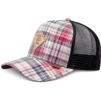 Boné trucker multicolor HFT Patch Check Red da Djinns