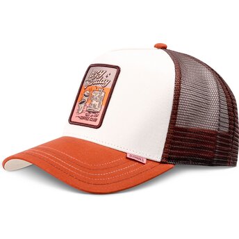 Boné trucker castanho e branco HFT LSCC Funky Patch da Djinns