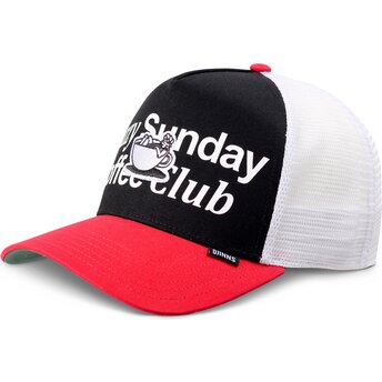 Boné trucker preto e vermelho HFT Guy in a Cup da Djinns