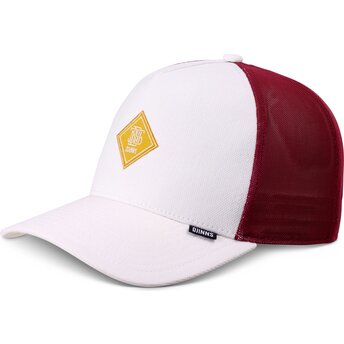 Boné trucker branco e vermelho HFT FineFine Mesh da Djinns