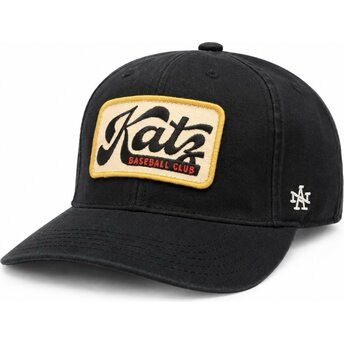 Boné curvo preto ajustável Hepcat da Kansas City Katz MLB da American Needle