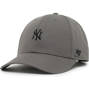 Boné curvo cinza ajustável com logo preto MVP Base Runner Legend da New York Yankees MLB da 47 Brand