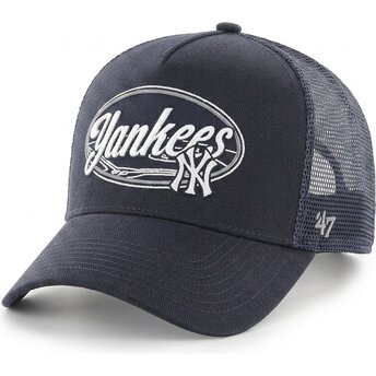 Boné trucker azul marinho Enfield Offside DT da New York Yankees MLB da 47 Brand