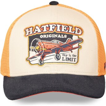 Boné trucker bege, laranja e azul marinho SEMI PLA da Hatfield