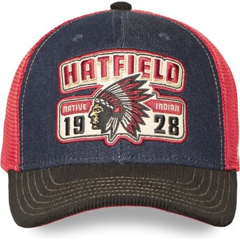 Boné trucker azul marinho, vermelho e preto SEMI NAT da Hatfield
