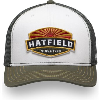 Boné trucker branco e verde SEMI SUN da Hatfield