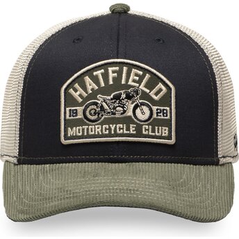 Boné trucker azul marinho e verde SEMI MOT da Hatfield