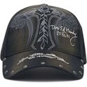 bone-curvo-preto-ajustavel-storming-rose-washed-da-ed-hardy