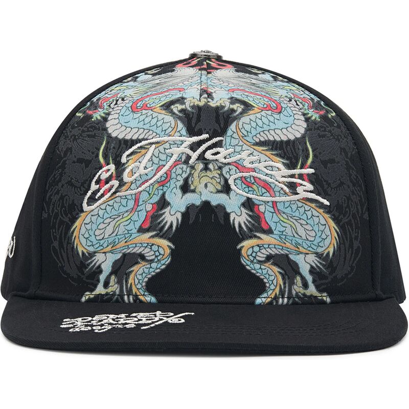 bone-plano-preto-snapback-battle-dragon-da-ed-hardy