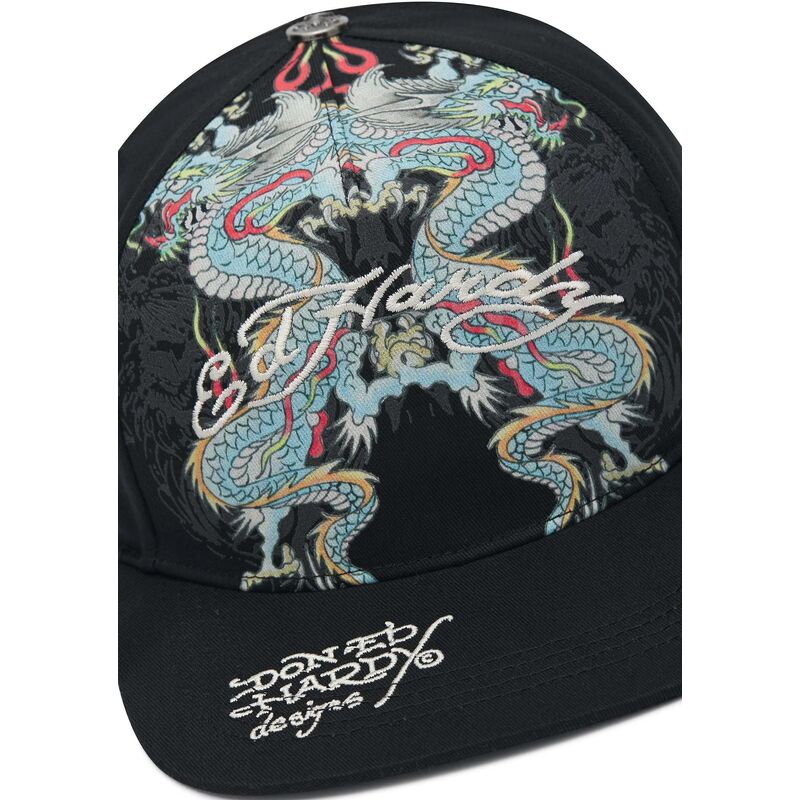bone-plano-preto-snapback-battle-dragon-da-ed-hardy