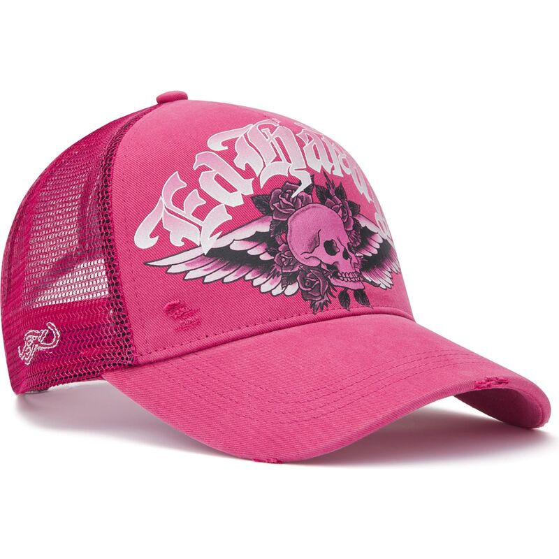 bone-trucker-rosa-flaming-gothic-skull-washed-da-ed-hardy