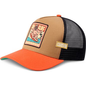 Boné trucker castanho e laranja HFT Chill Surf da Coastal