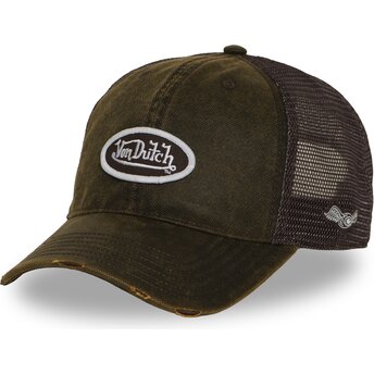 Boné trucker castanho e grená MAC17 da Von Dutch