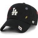 bone-curvo-preto-ajustavel-clean-up-multi-scatter-da-los-angeles-dodgers-mlb-da-47-brand