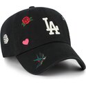 bone-curvo-preto-ajustavel-clean-up-multi-scatter-da-los-angeles-dodgers-mlb-da-47-brand