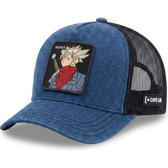 Boné trucker azul marinho e preto Trunks DBS9 TRU Dragon Ball da Capslab