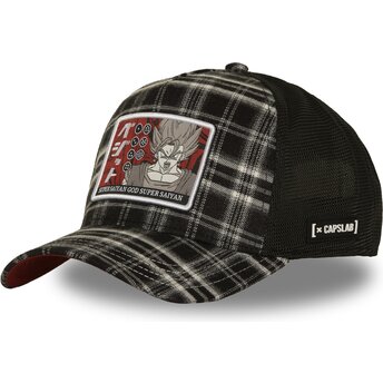 Boné trucker preto Vegetto DBS9 GOD Dragon Ball da Capslab
