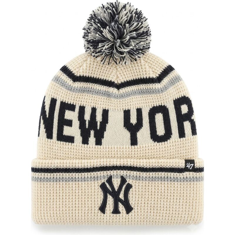gorro-com-pompom-creme-quattrle-cuff-knit-da-new-york-yankees-mlb-da-47-brand