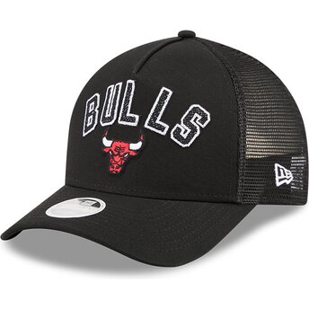 Boné trucker preto 9FORTY M-Crown A Frame Pomp da Chicago Bulls NBA da New Era