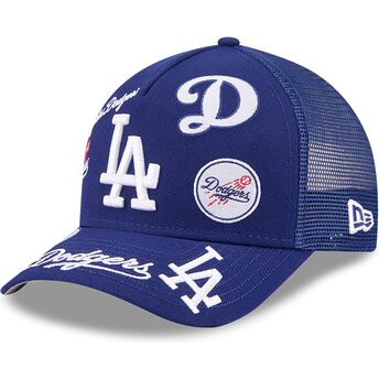 Boné trucker azul 9FORTY M-Crown A Frame All Over da Los Angeles Dodgers MLB da New Era
