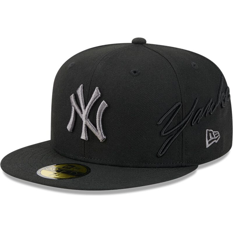 bone-plano-preto-justo-com-logo-cinza-59fifty-side-script-da-new-york-yankees-mlb-da-new-era
