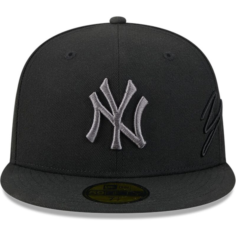 bone-plano-preto-justo-com-logo-cinza-59fifty-side-script-da-new-york-yankees-mlb-da-new-era
