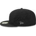bone-plano-preto-justo-com-logo-cinza-59fifty-side-script-da-new-york-yankees-mlb-da-new-era