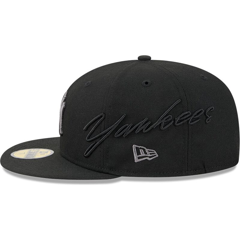 bone-plano-preto-justo-com-logo-cinza-59fifty-side-script-da-new-york-yankees-mlb-da-new-era