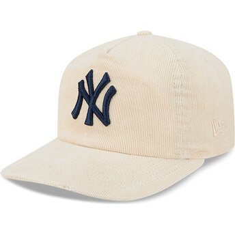 Boné curvo bege ajustável com logo azul marinho 19TWENTY NA Lifestyle F1 da New York Yankees MLB da New Era