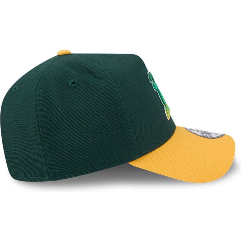 bone-curvo-verde-e-amarelo-snapback-9forty-a-frame-na-lifestyle-f1-da-oakland-athletics-mlb-da-new-era bone-curvo-verde-e-amarelo-snapback-9forty-a-frame-na-lifestyle-f1-da-oakland-athletics-mlb-da-new-era