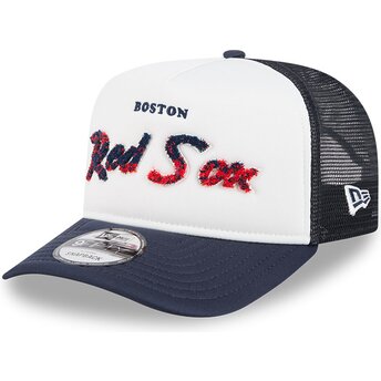 Boné trucker azul marinho e branco 9FIFTY A Frame NA Lifestyle F1 da Boston Red Sox MLB da New Era
