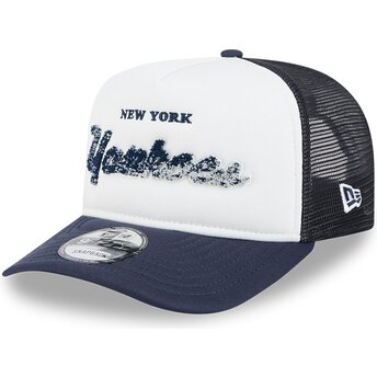 Boné trucker azul marinho e branco 9FIFTY A Frame NA Lifestyle F1 da New York Yankees MLB da New Era