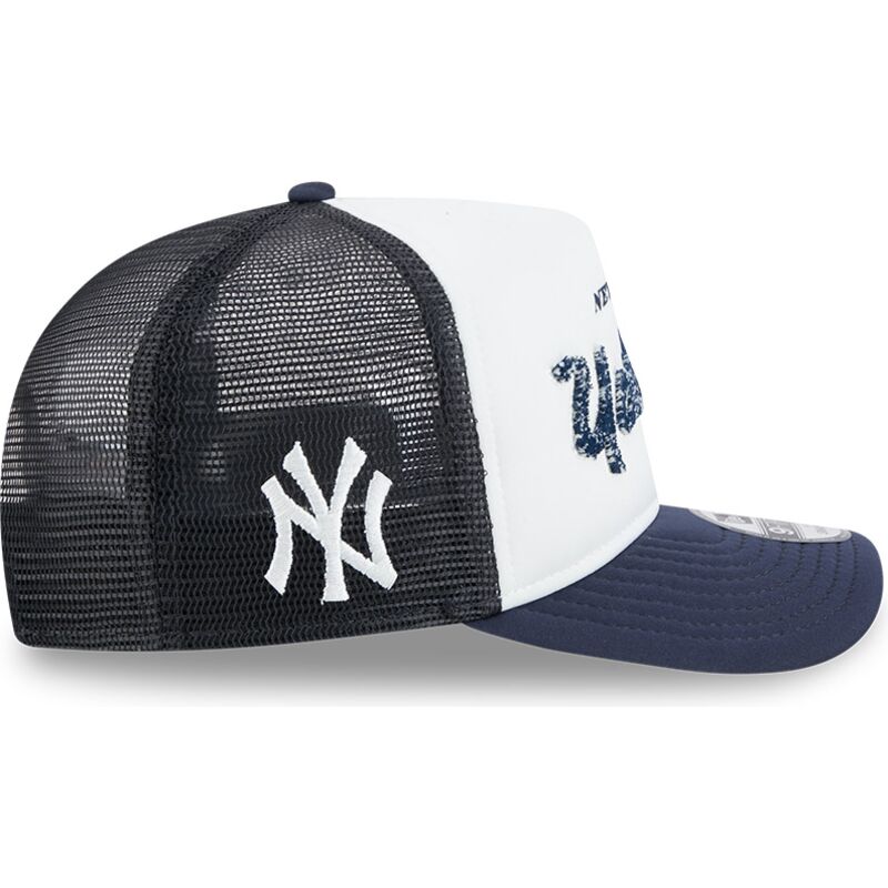 bone-trucker-azul-marinho-e-branco-9fifty-a-frame-na-lifestyle-f1-da-new-york-yankees-mlb-da-new-era