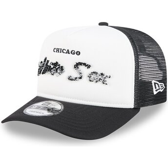 Boné trucker preto e branco 9FIFTY A Frame NA Lifestyle F1 da Chicago White Sox MLB da New Era